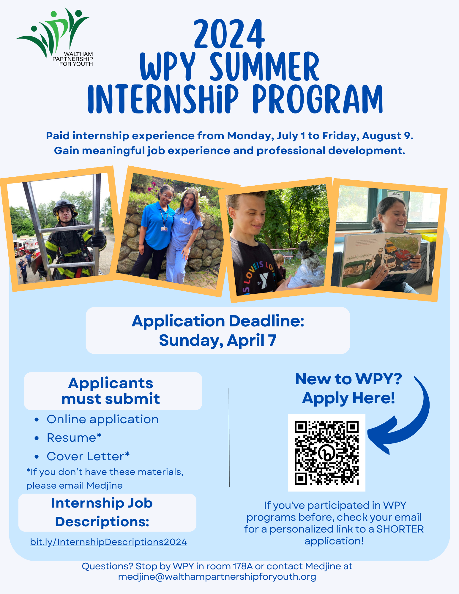 Summer Internship Program – Waltham Partnership For Youth